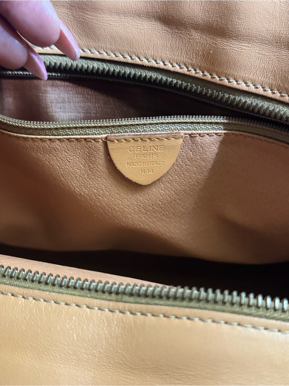 Authentic Celine Classic Brown Tan Leather-Trim tote - Picture 11 of 16